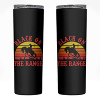 African American Black Cowboy Skinny Tumbler Black On The Range Rodeo