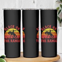 African American Black Cowboy Skinny Tumbler Black On The Range Rodeo