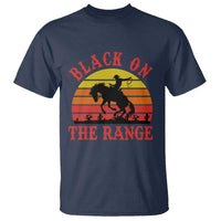African American Black Cowboy T Shirt Black On The Range Rodeo