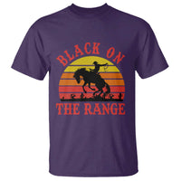 African American Black Cowboy T Shirt Black On The Range Rodeo