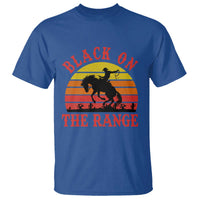 African American Black Cowboy T Shirt Black On The Range Rodeo