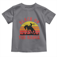 African American Black Cowboy Toddler T Shirt Black On The Range Rodeo