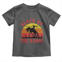 African American Black Cowboy Toddler T Shirt Black On The Range Rodeo