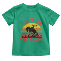 African American Black Cowboy Toddler T Shirt Black On The Range Rodeo