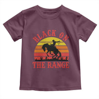 African American Black Cowboy Toddler T Shirt Black On The Range Rodeo