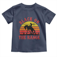 African American Black Cowboy Toddler T Shirt Black On The Range Rodeo