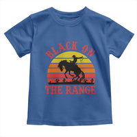 African American Black Cowboy Toddler T Shirt Black On The Range Rodeo