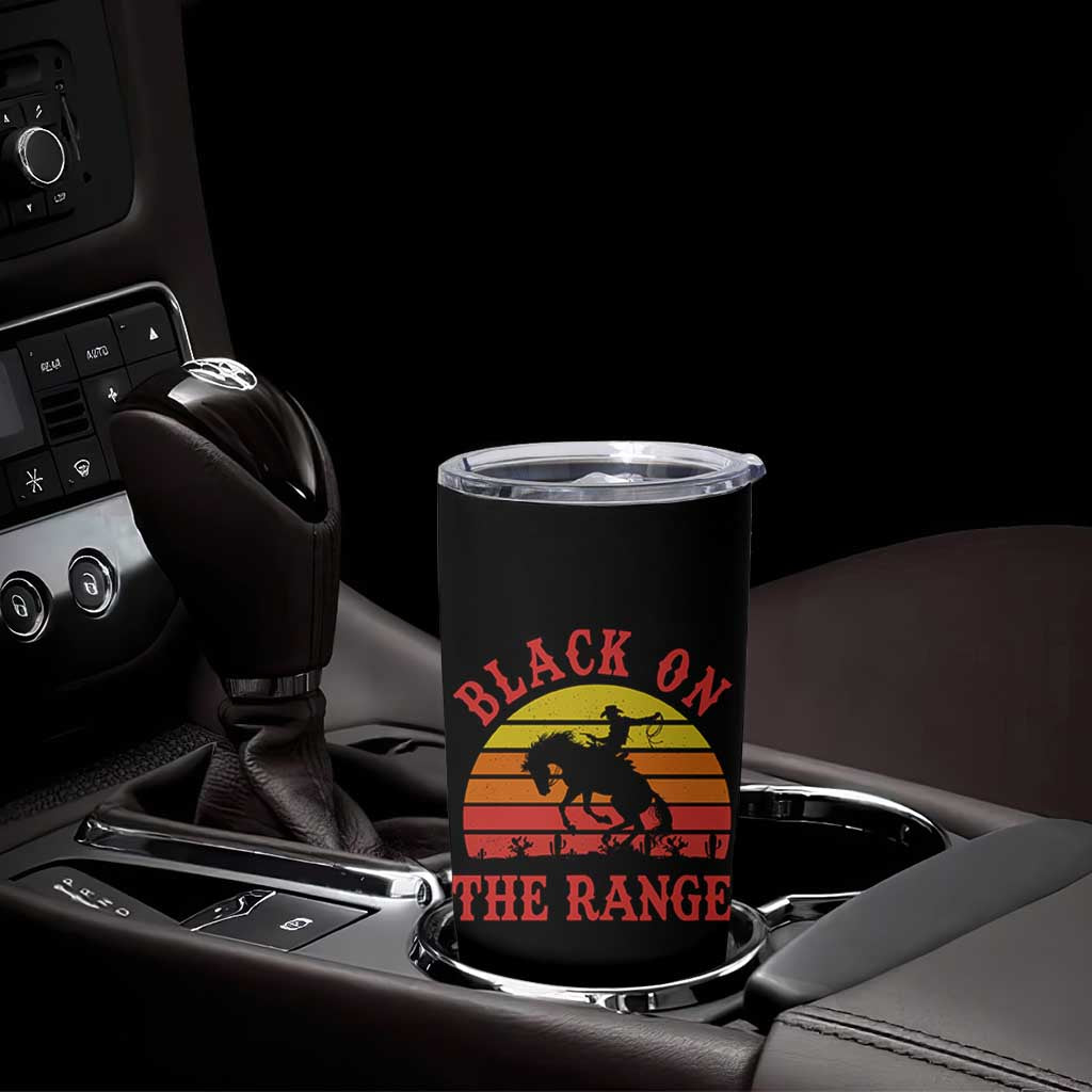 African American Black Cowboy Tumbler Cup Black On The Range Rodeo