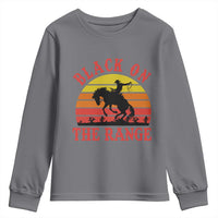 African American Black Cowboy Youth Sweatshirt Black On The Range Rodeo
