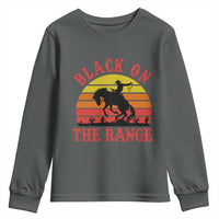 African American Black Cowboy Youth Sweatshirt Black On The Range Rodeo