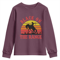 African American Black Cowboy Youth Sweatshirt Black On The Range Rodeo