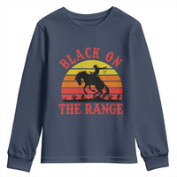 African American Black Cowboy Youth Sweatshirt Black On The Range Rodeo