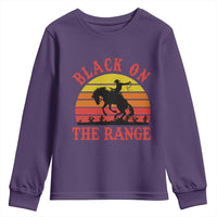 African American Black Cowboy Youth Sweatshirt Black On The Range Rodeo
