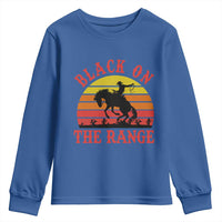 African American Black Cowboy Youth Sweatshirt Black On The Range Rodeo
