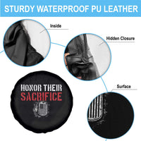 Honor Their Sacrifice Spare Tire Cover Veteran Memorial Day Military Dog Tag