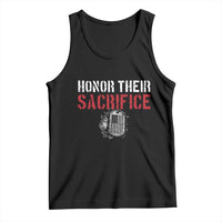 Honor Their Sacrifice Tank Top Veteran Memorial Day Military Dog Tag