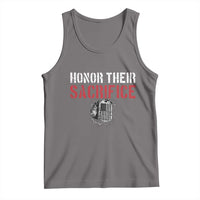 Honor Their Sacrifice Tank Top Veteran Memorial Day Military Dog Tag