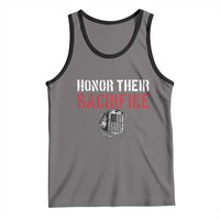 Honor Their Sacrifice Tank Top Veteran Memorial Day Military Dog Tag
