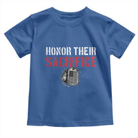 Honor Their Sacrifice Toddler T Shirt Veteran Memorial Day Military Dog Tag