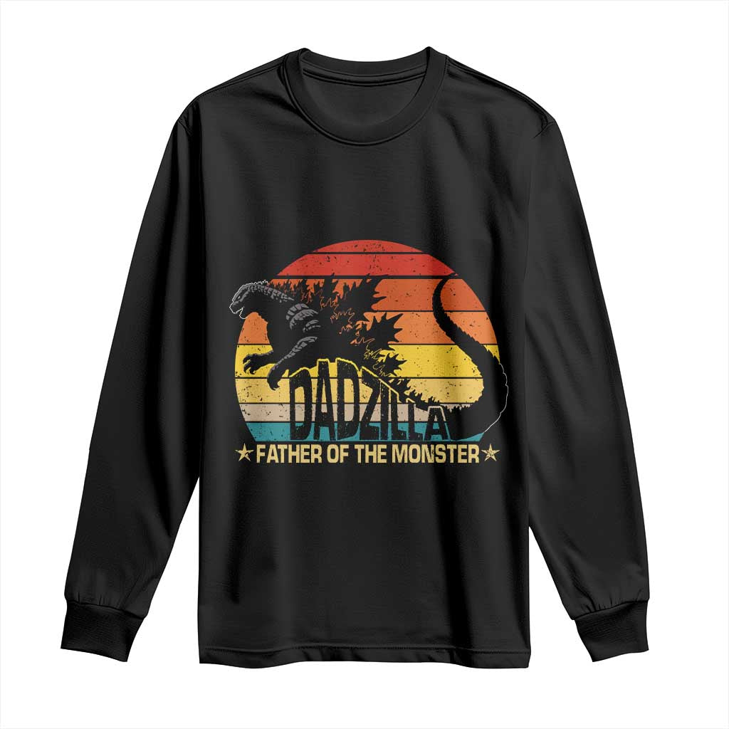 Funny Dad Giant Monster Long Sleeve Shirt Dadzilla Father Of The Monster Father's Day