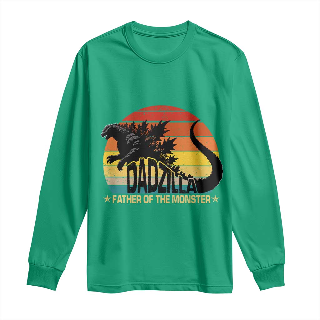 Funny Dad Giant Monster Long Sleeve Shirt Dadzilla Father Of The Monster Father's Day