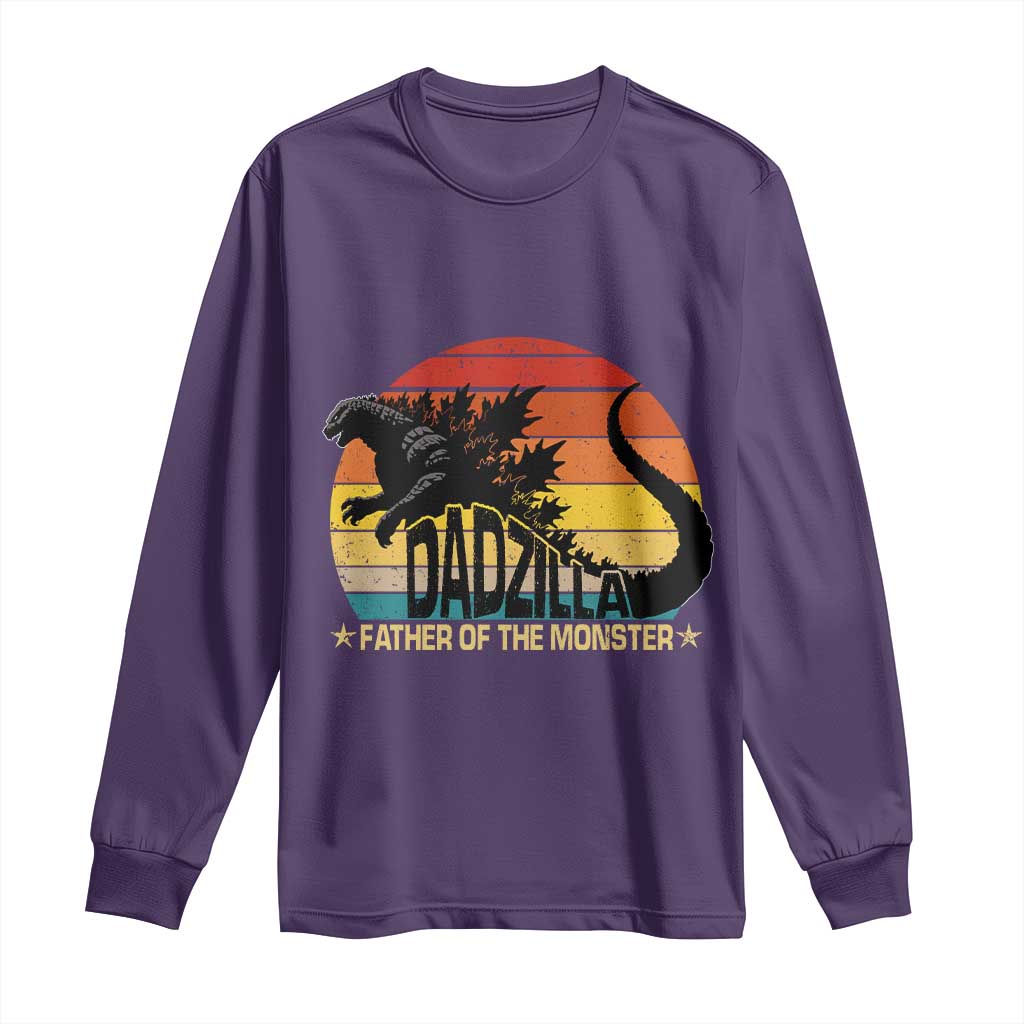 Funny Dad Giant Monster Long Sleeve Shirt Dadzilla Father Of The Monster Father's Day