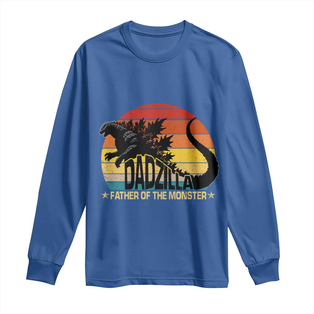 Funny Dad Giant Monster Long Sleeve Shirt Dadzilla Father Of The Monster Father's Day