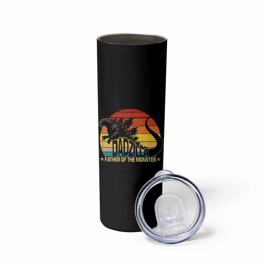 Funny Dad Giant Monster Skinny Tumbler Dadzilla Father Of The Monster Fathers Day