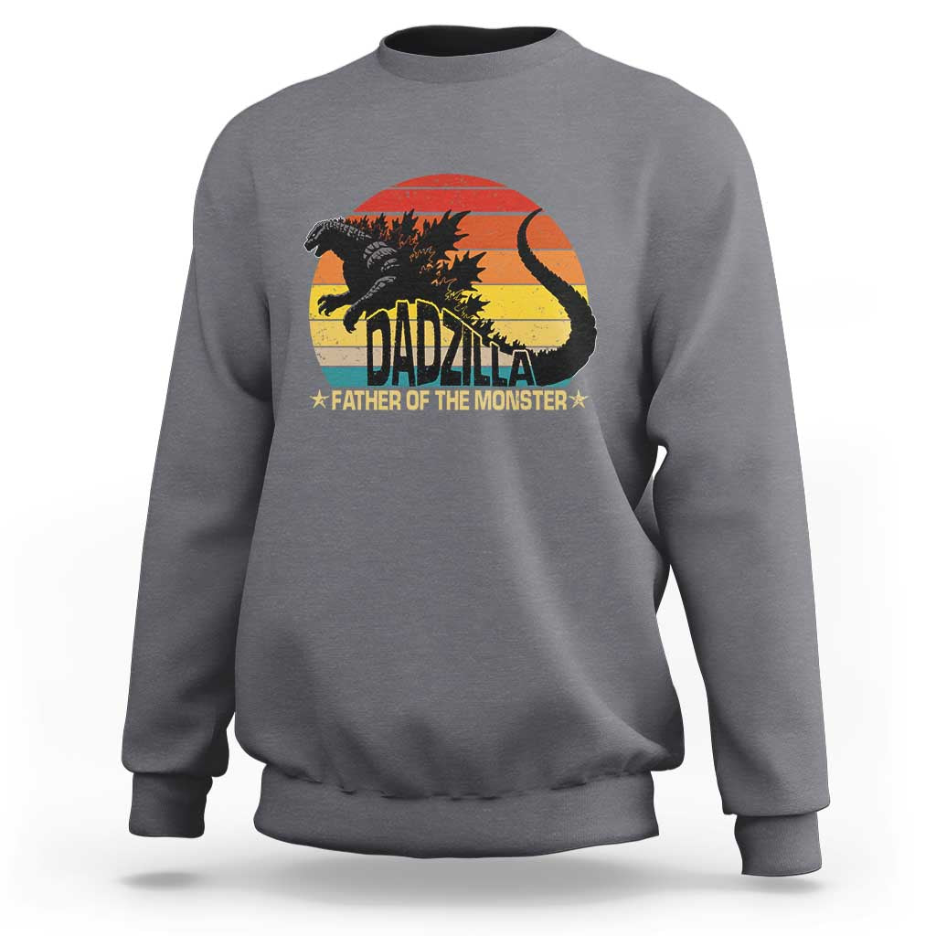 Funny Dad Giant Monster Sweatshirt Dadzilla Father Of The Monster Father's Day