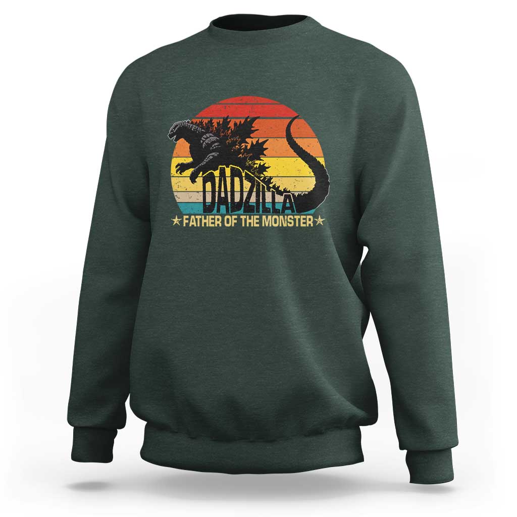 Funny Dad Giant Monster Sweatshirt Dadzilla Father Of The Monster Father's Day