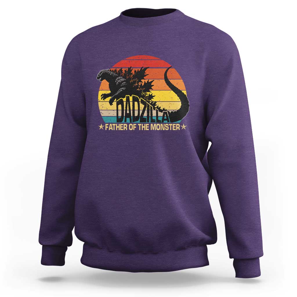 Funny Dad Giant Monster Sweatshirt Dadzilla Father Of The Monster Father's Day