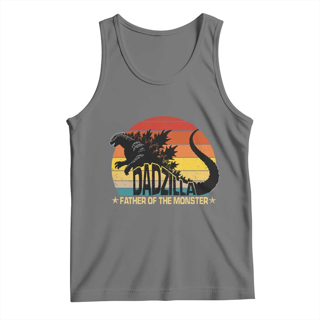 Funny Dad Giant Monster Tank Top Dadzilla Father Of The Monster Father's Day