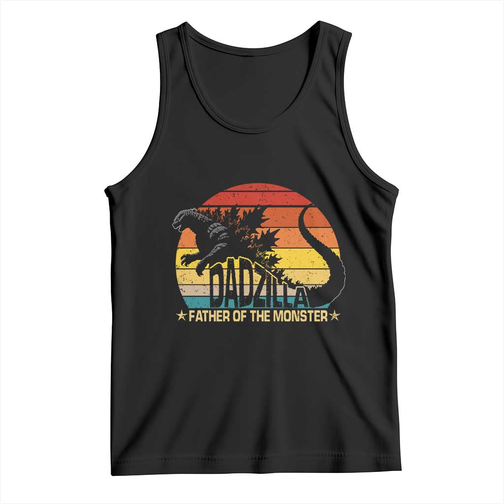 Funny Dad Giant Monster Tank Top Dadzilla Father Of The Monster Father's Day