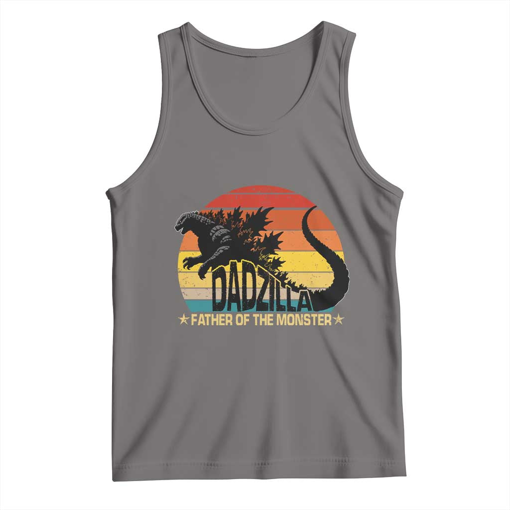 Funny Dad Giant Monster Tank Top Dadzilla Father Of The Monster Father's Day