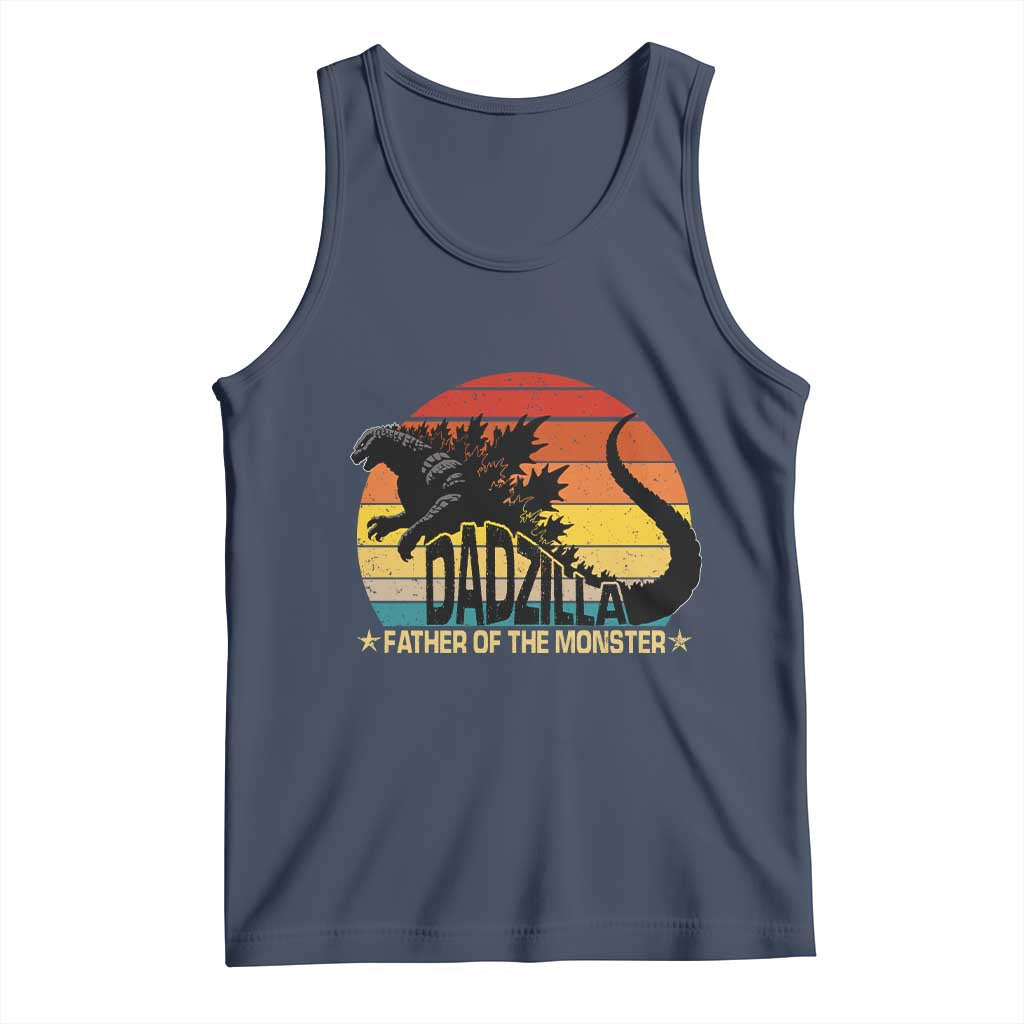 Funny Dad Giant Monster Tank Top Dadzilla Father Of The Monster Father's Day