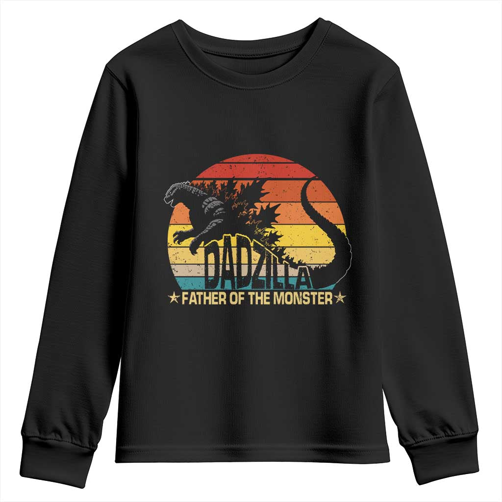Funny Dad Giant Monster Youth Sweatshirt Dadzilla Father Of The Monster Father's Day