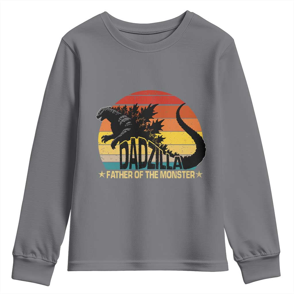Funny Dad Giant Monster Youth Sweatshirt Dadzilla Father Of The Monster Father's Day