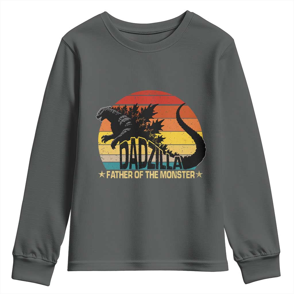 Funny Dad Giant Monster Youth Sweatshirt Dadzilla Father Of The Monster Father's Day