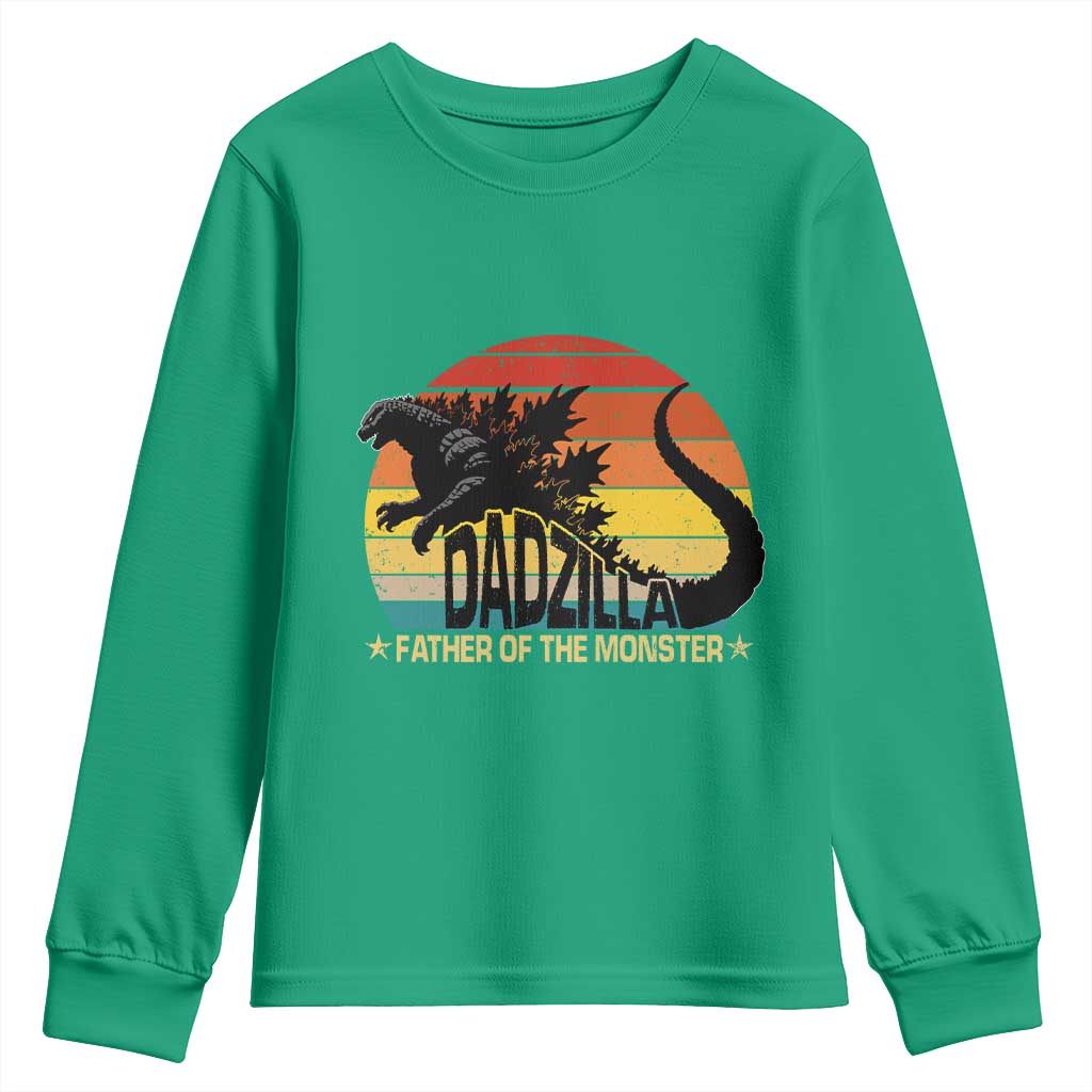 Funny Dad Giant Monster Youth Sweatshirt Dadzilla Father Of The Monster Father's Day