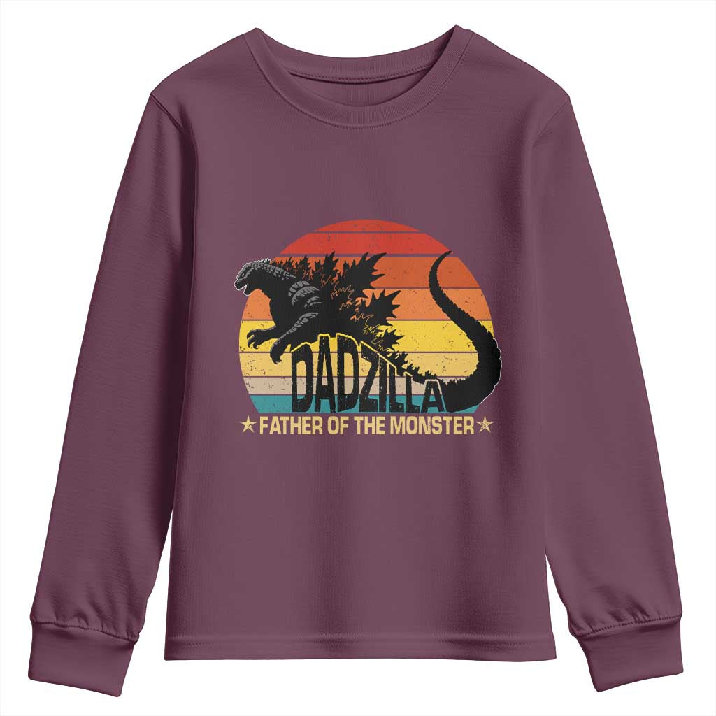 Funny Dad Giant Monster Youth Sweatshirt Dadzilla Father Of The Monster Father's Day