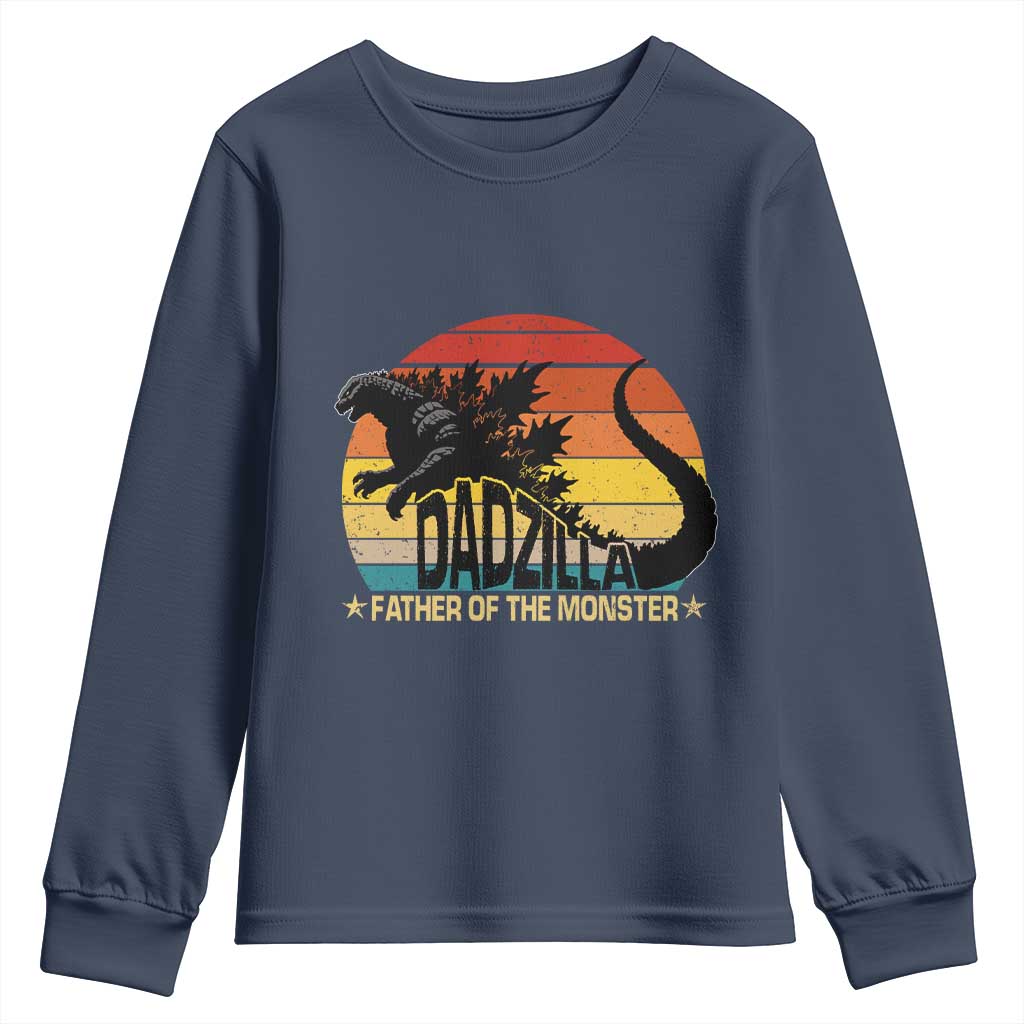 Funny Dad Giant Monster Youth Sweatshirt Dadzilla Father Of The Monster Father's Day