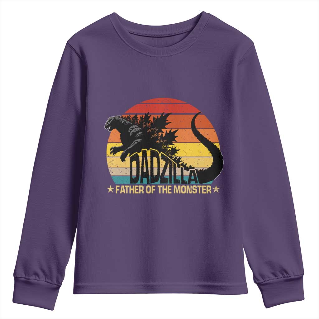 Funny Dad Giant Monster Youth Sweatshirt Dadzilla Father Of The Monster Father's Day