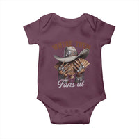 Funny African American Cowgirl Baby Onesie Where Them Fans At Cowboy Hat