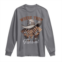 Funny African American Cowgirl Long Sleeve Shirt Where Them Fans At Cowboy Hat