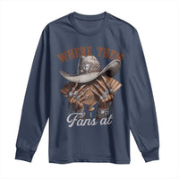 Funny African American Cowgirl Long Sleeve Shirt Where Them Fans At Cowboy Hat