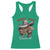 Funny African American Cowgirl Racerback Tank Top Where Them Fans At Cowboy Hat