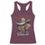 Funny African American Cowgirl Racerback Tank Top Where Them Fans At Cowboy Hat