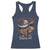 Funny African American Cowgirl Racerback Tank Top Where Them Fans At Cowboy Hat