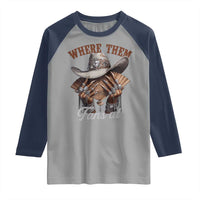 Funny African American Cowgirl Raglan Shirt Where Them Fans At Cowboy Hat