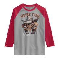 Funny African American Cowgirl Raglan Shirt Where Them Fans At Cowboy Hat